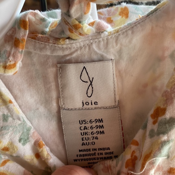 Joie Floral Baby Dress with hat and bloomers Sz 6-9 months - Picture 2 of 3